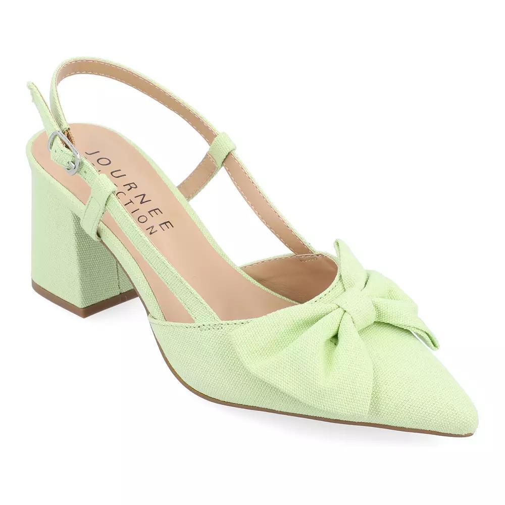 Journee Tailynn Women's Dressy Pumps, Size: 8.5 Wide, Green Product Image