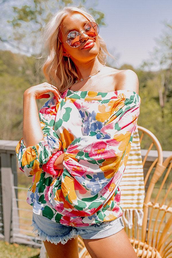 Gramercy Garden Off Shoulder Top in Pink Product Image