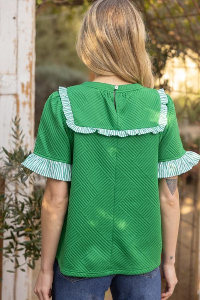 Ruffle Det Quilted Top Product Image