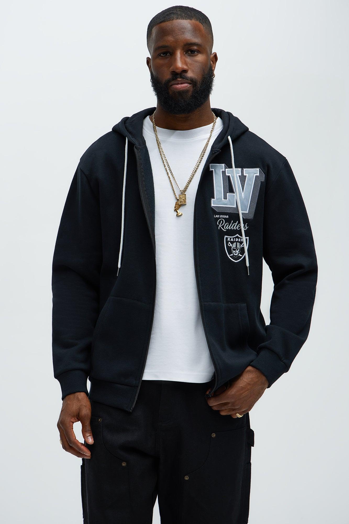 Raiders Bold Zipp Hoodie - Black Male Product Image