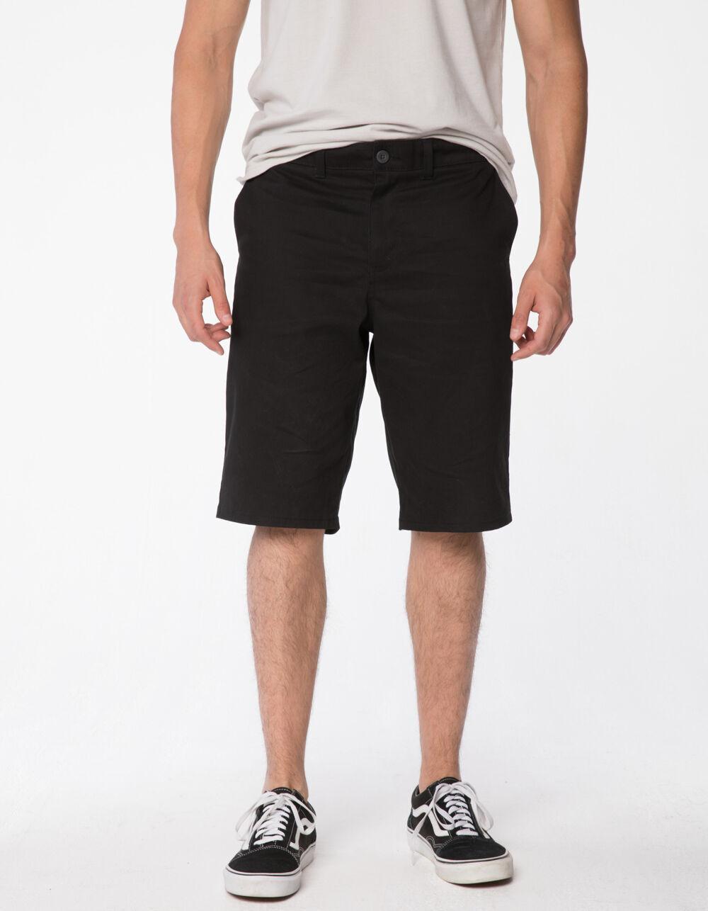 RSQ Long Mens Black Chino Shorts - BLACK Product Image