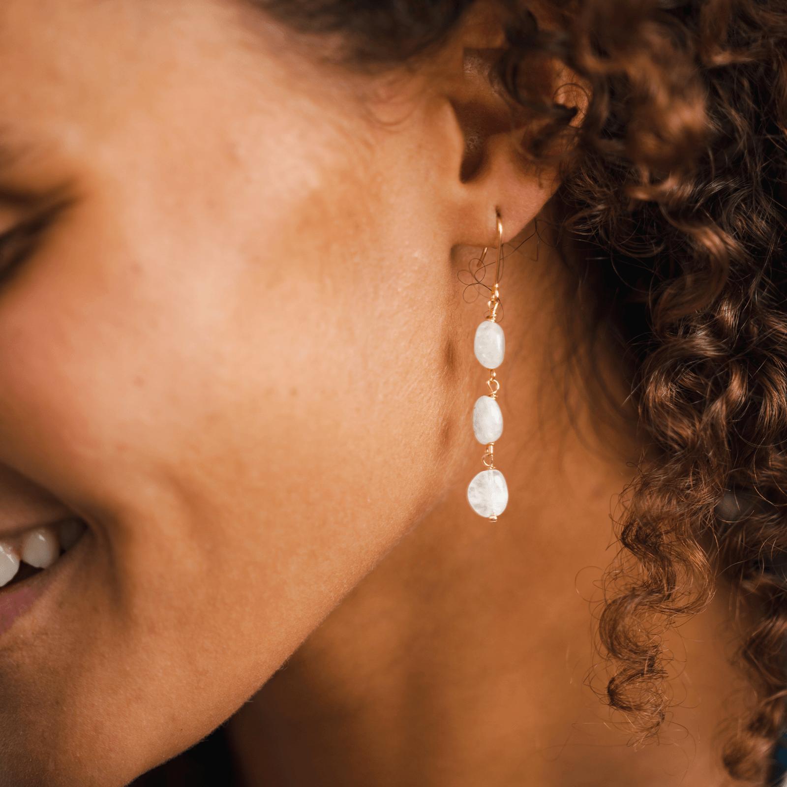 Moonstone Waterfall Earrings Product Image