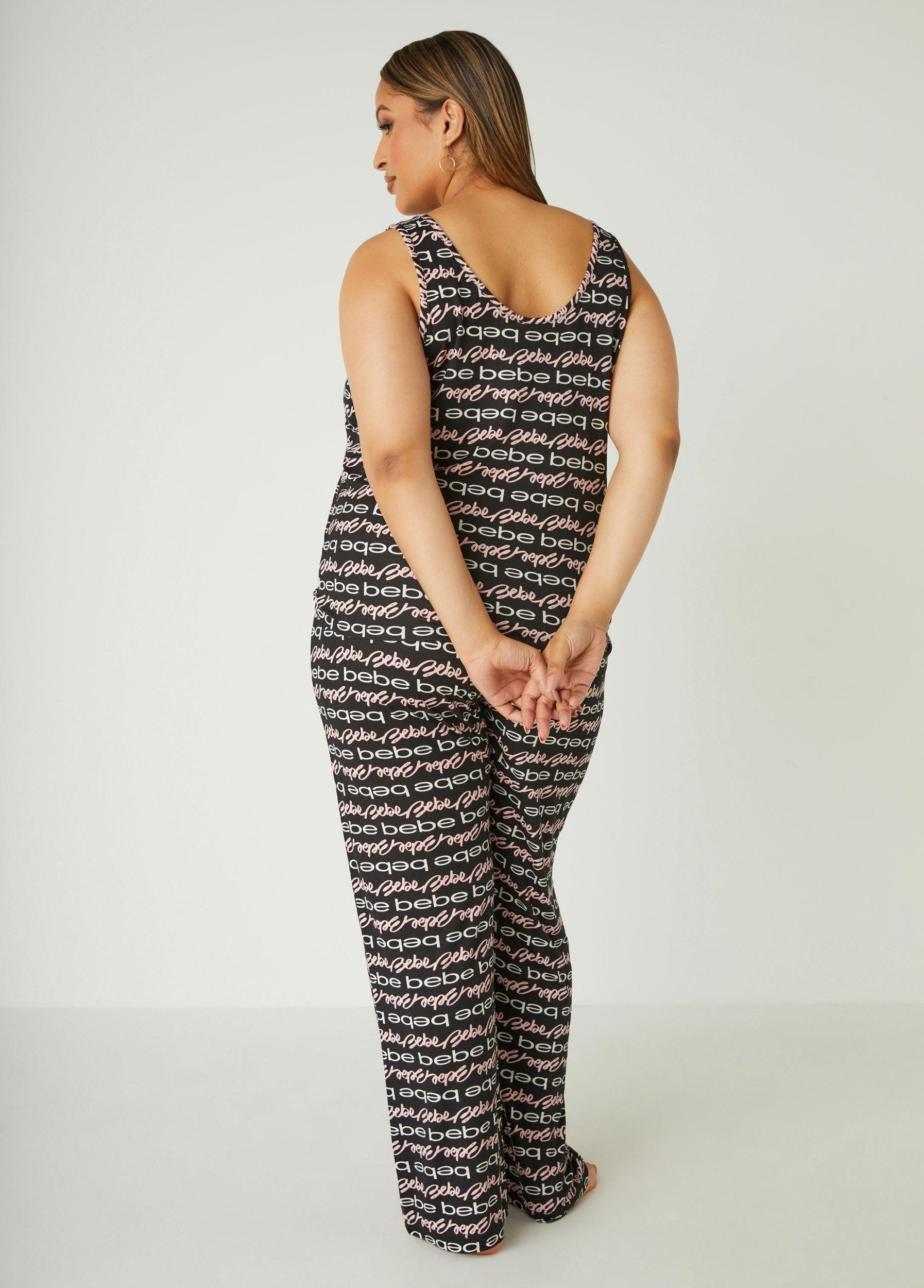Bebe Logo Print Pajama Set Product Image