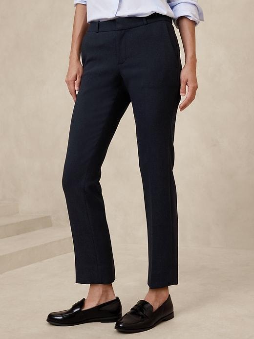 Ryan Double Weave Straight Ankle Pant Product Image