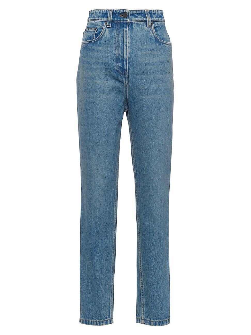 Womens Five-Pocket Denim Jeans Product Image