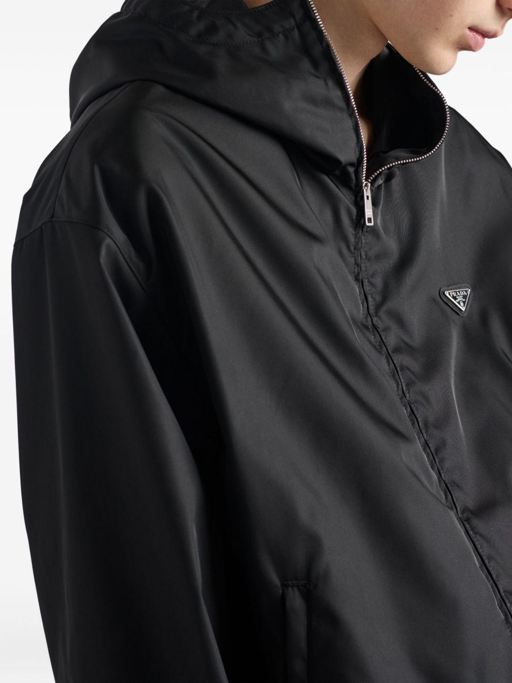 hooded zip-front jacket Product Image