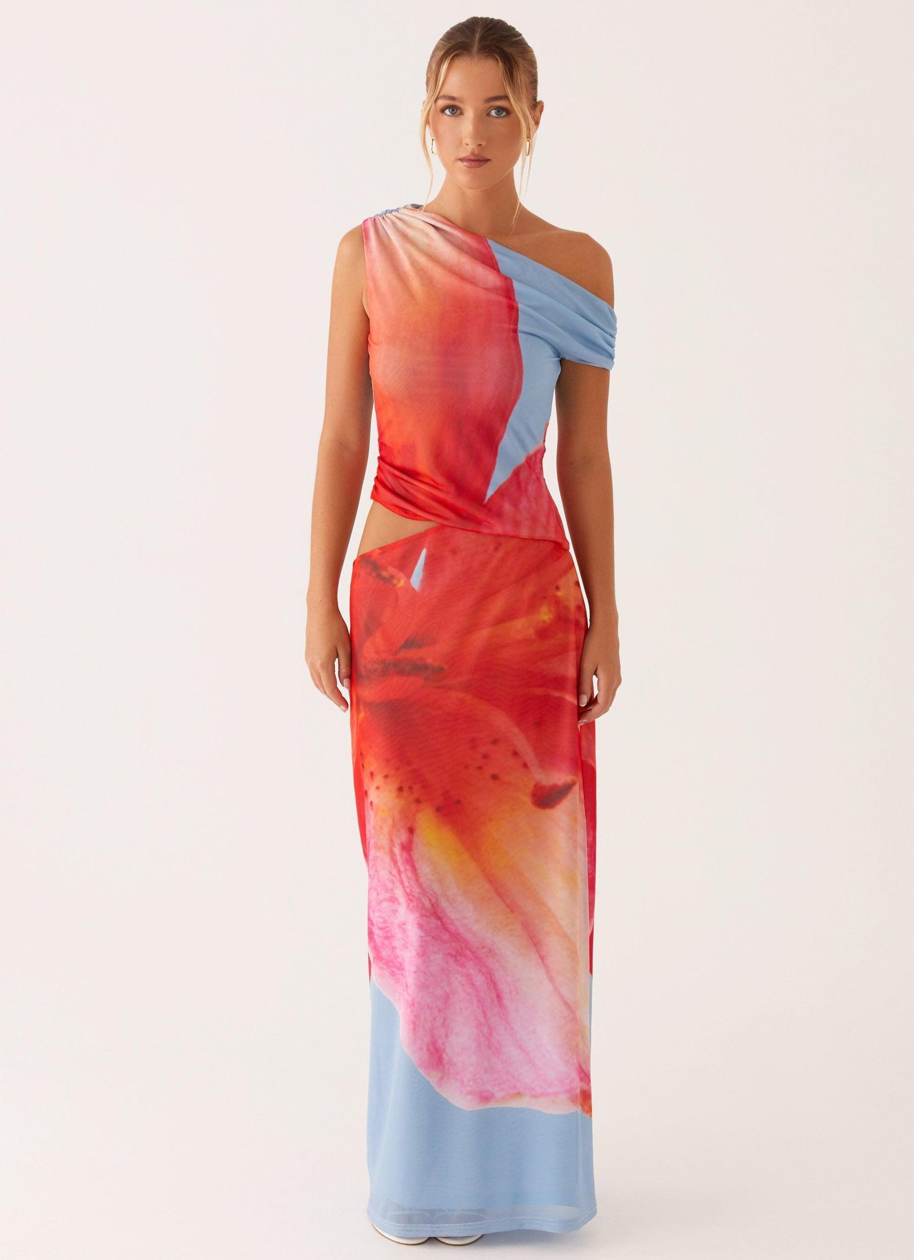 Santa Monica Maxi Dress - Blue Floral Product Image