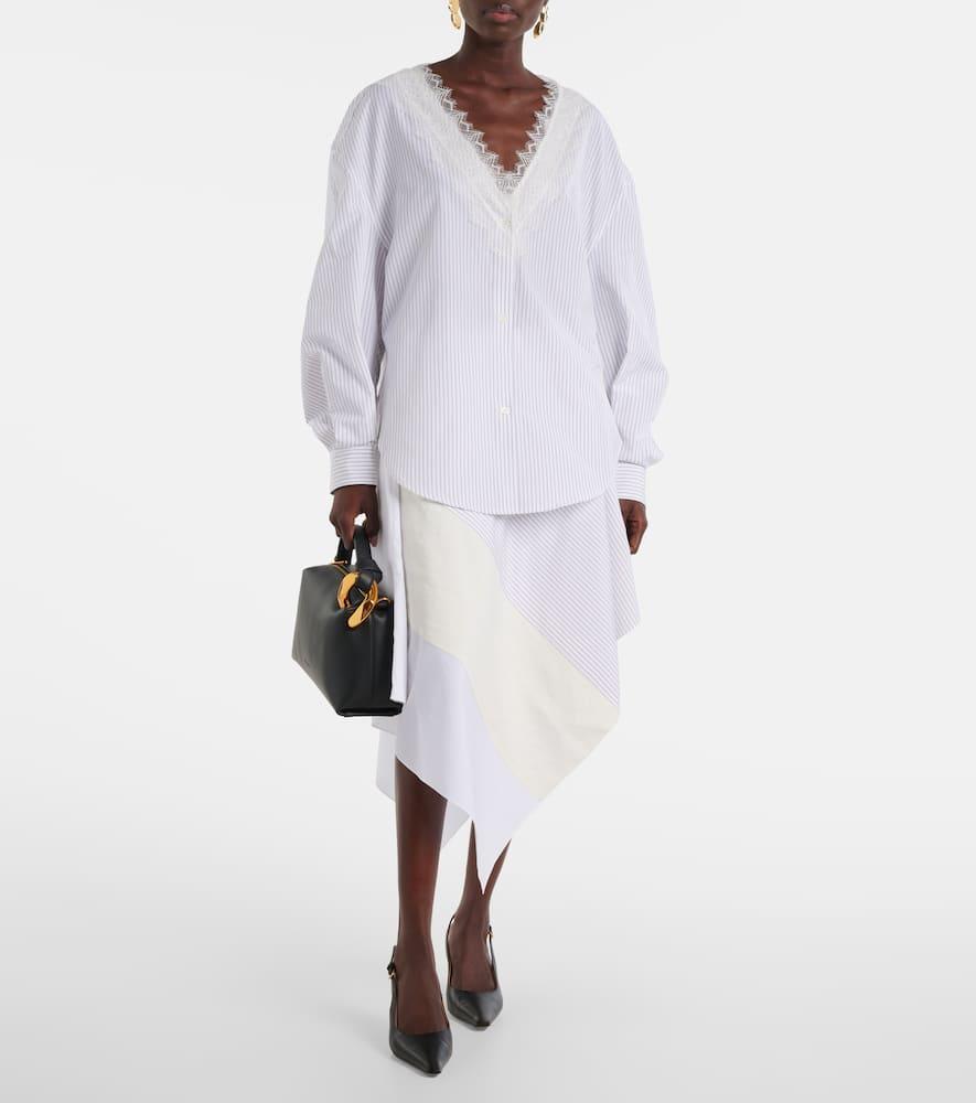 JW ANDERSON Asymmetric Patchwork Midi Skirt In White Product Image