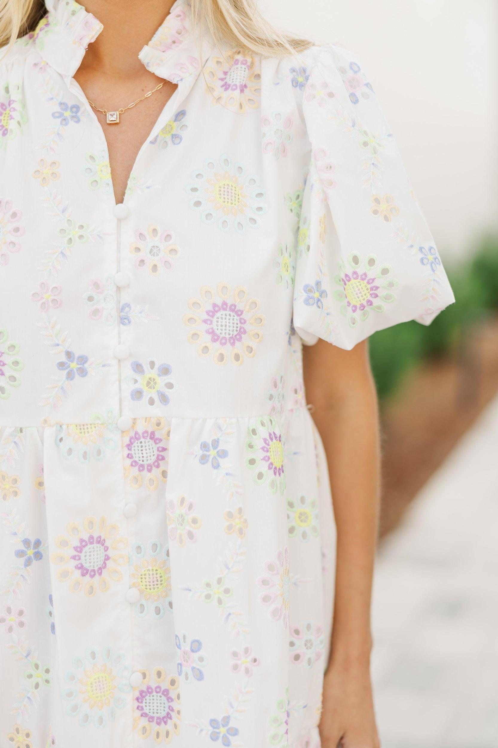 It's Easy To See White Eyelet Dress Female Product Image