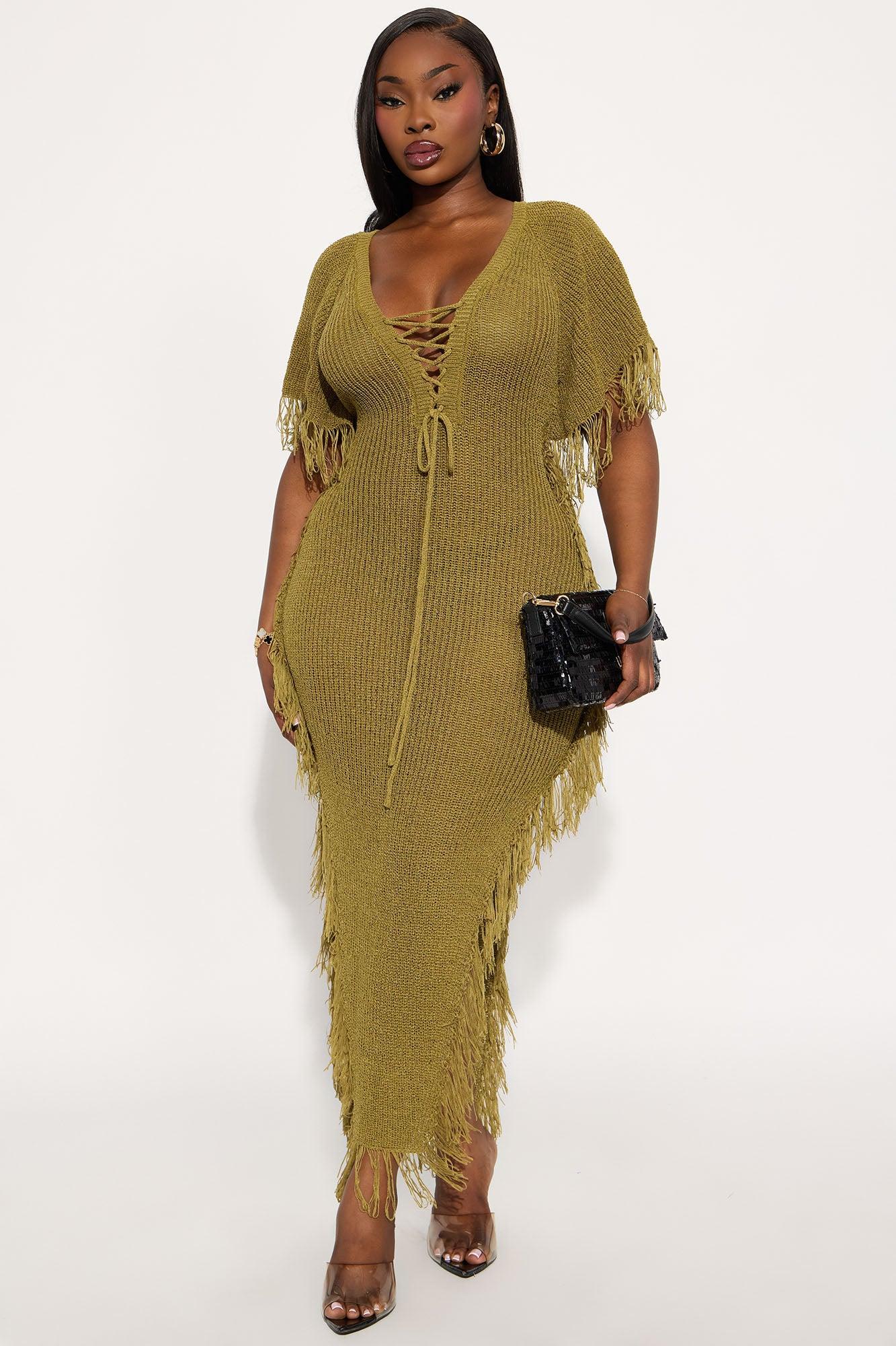 Tatiana Knit Maxi Dress - Olive Product Image