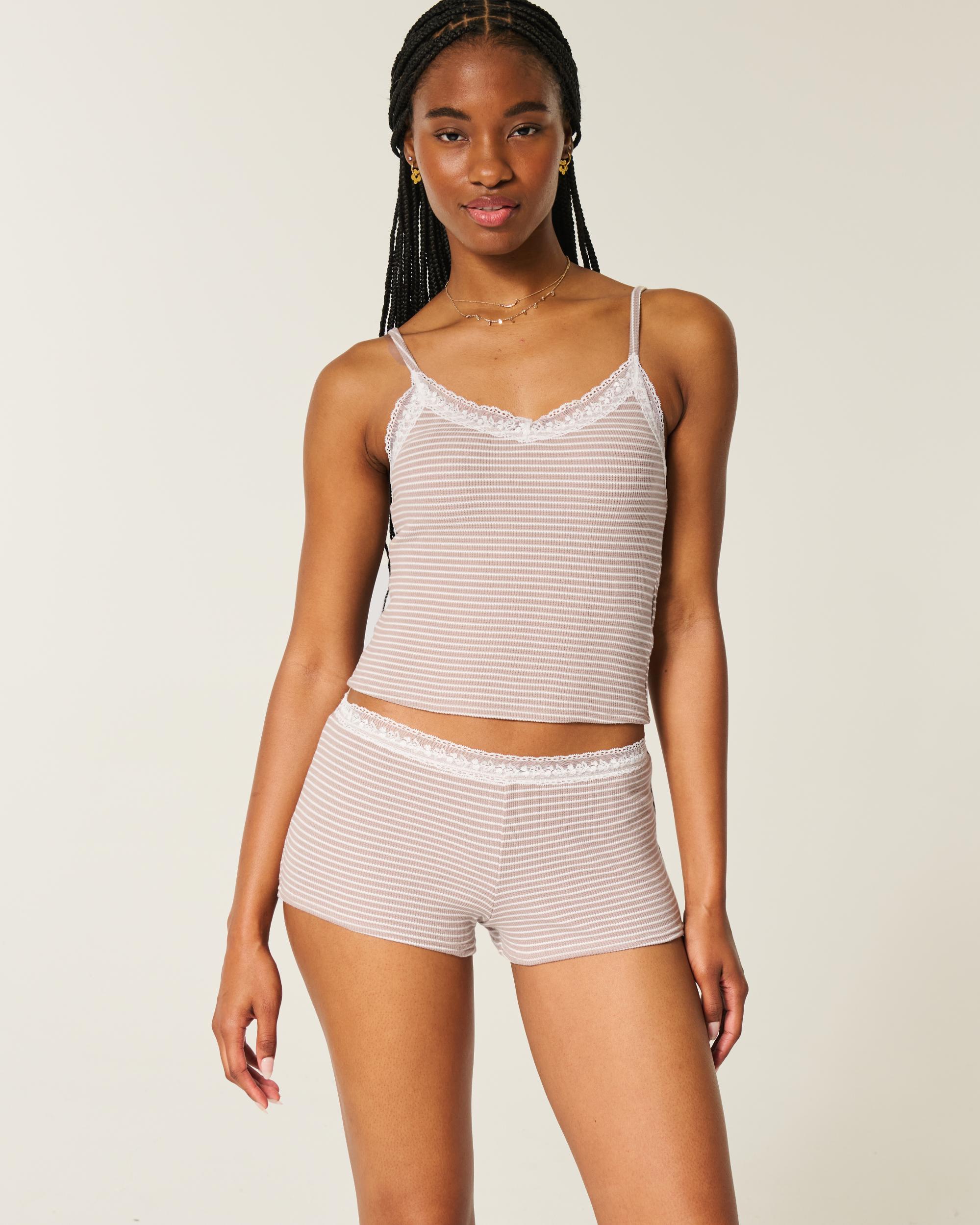 Gilly Hicks Waffle Lace Shortie Shorts Product Image
