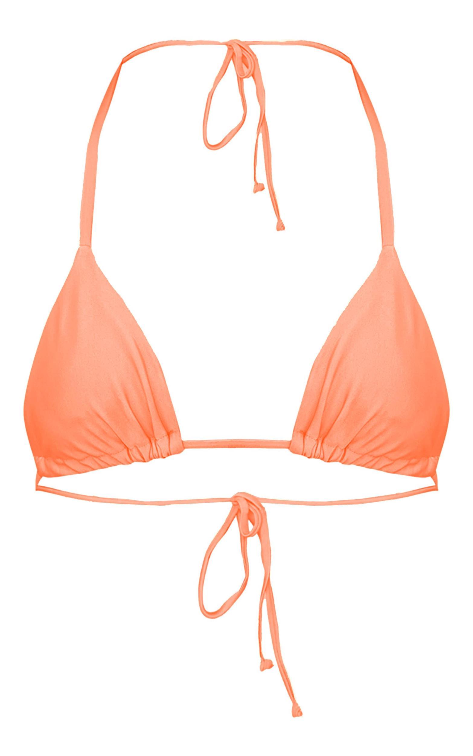 Coral Mix & Match Triangle Bikini Top Product Image