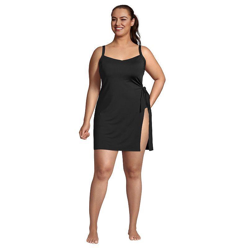 Womens Lands End UPF 50 Sweetheart One-Piece Swim Dress Product Image