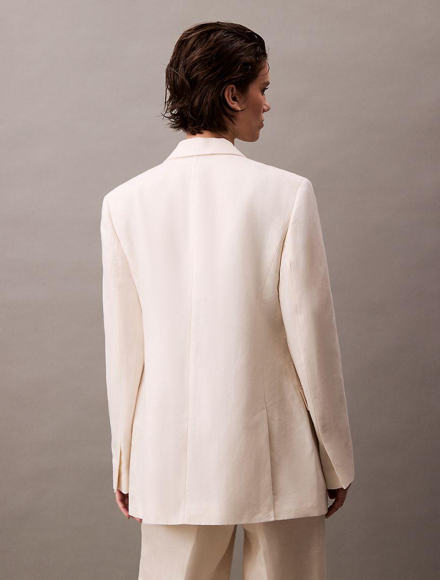 Relaxed Linen Blend Blazer Product Image
