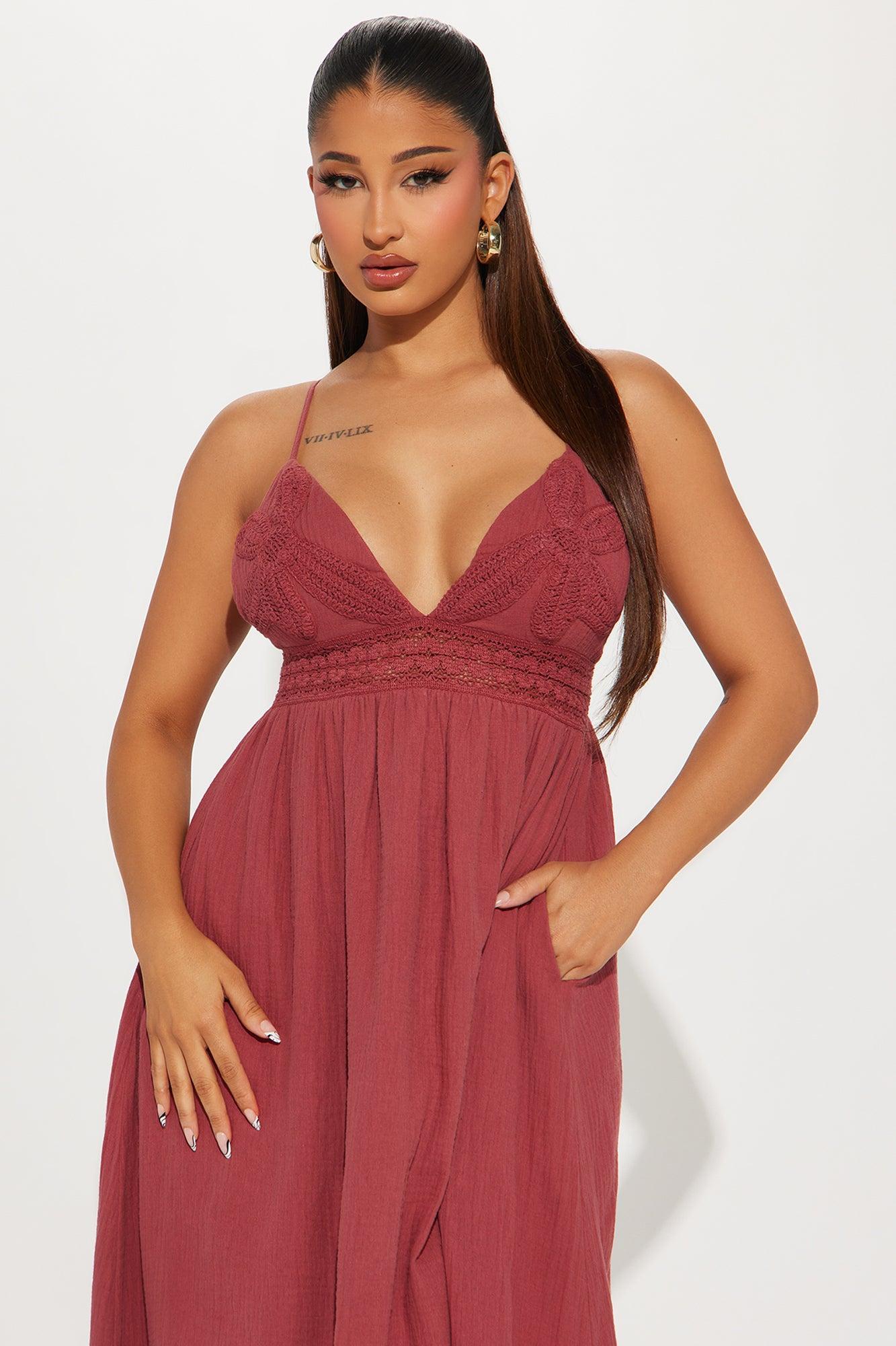 Beach Vacation Maxi Dress - Rust Product Image