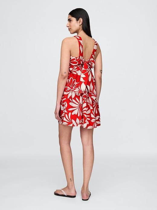 Poplin Tie-Back Mini Dress Product Image