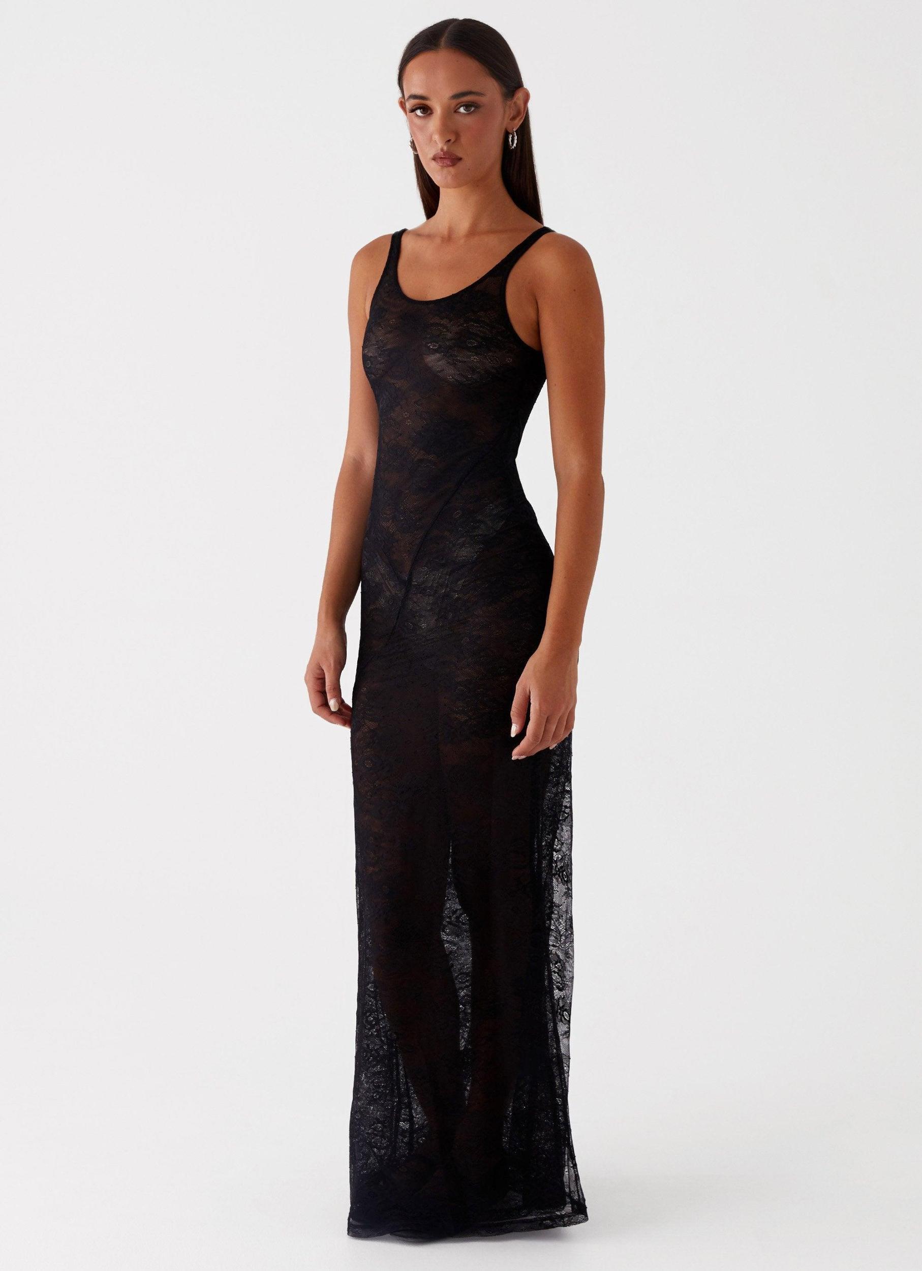 Maybe Next Time Maxi Dress - Black Girls Product Image