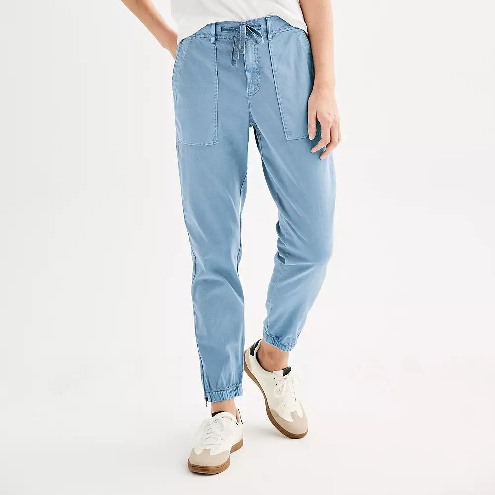 Women's Sonoma Goods For Life® Zip Hem Core Utility Jogger Pants, Size: Large, Baylee Peri Product Image
