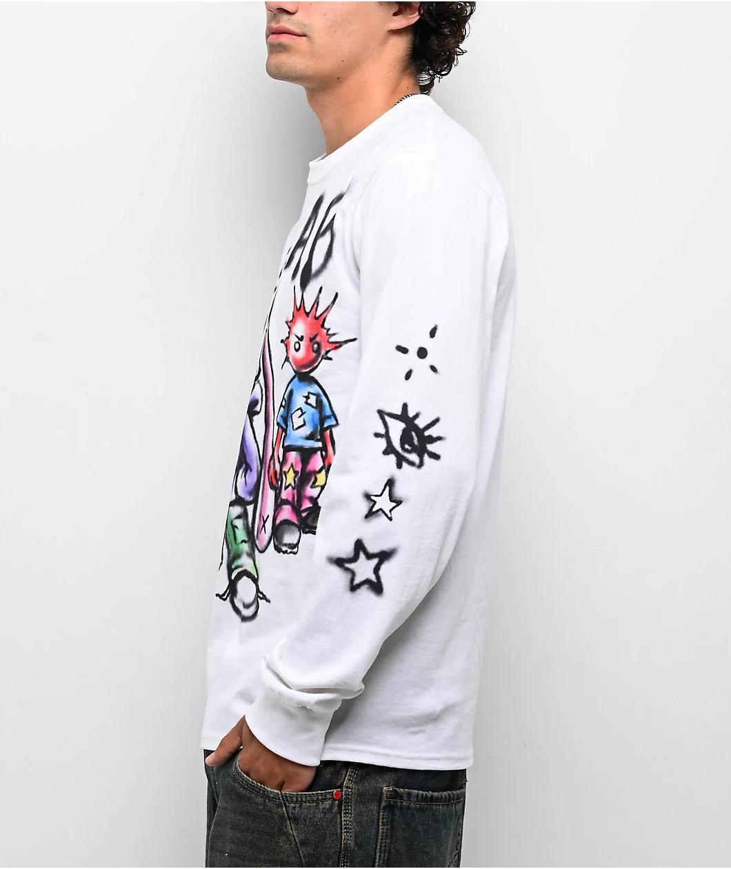 A.LAB Pozer White Long Sleeve T-Shirt Product Image