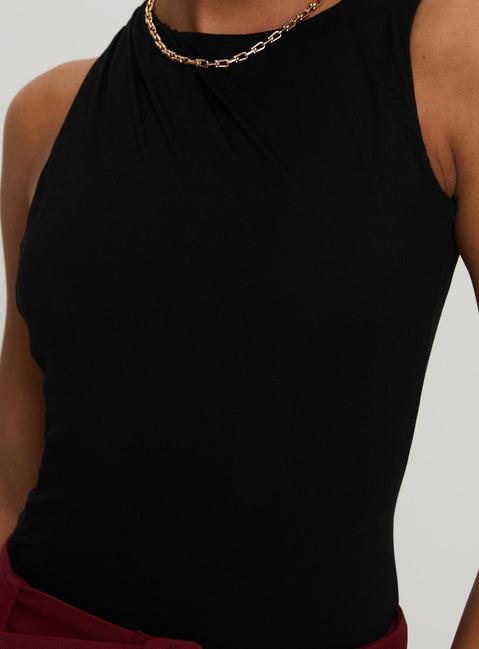 Centre Stage Cut Out Bodysuit Black Product Image