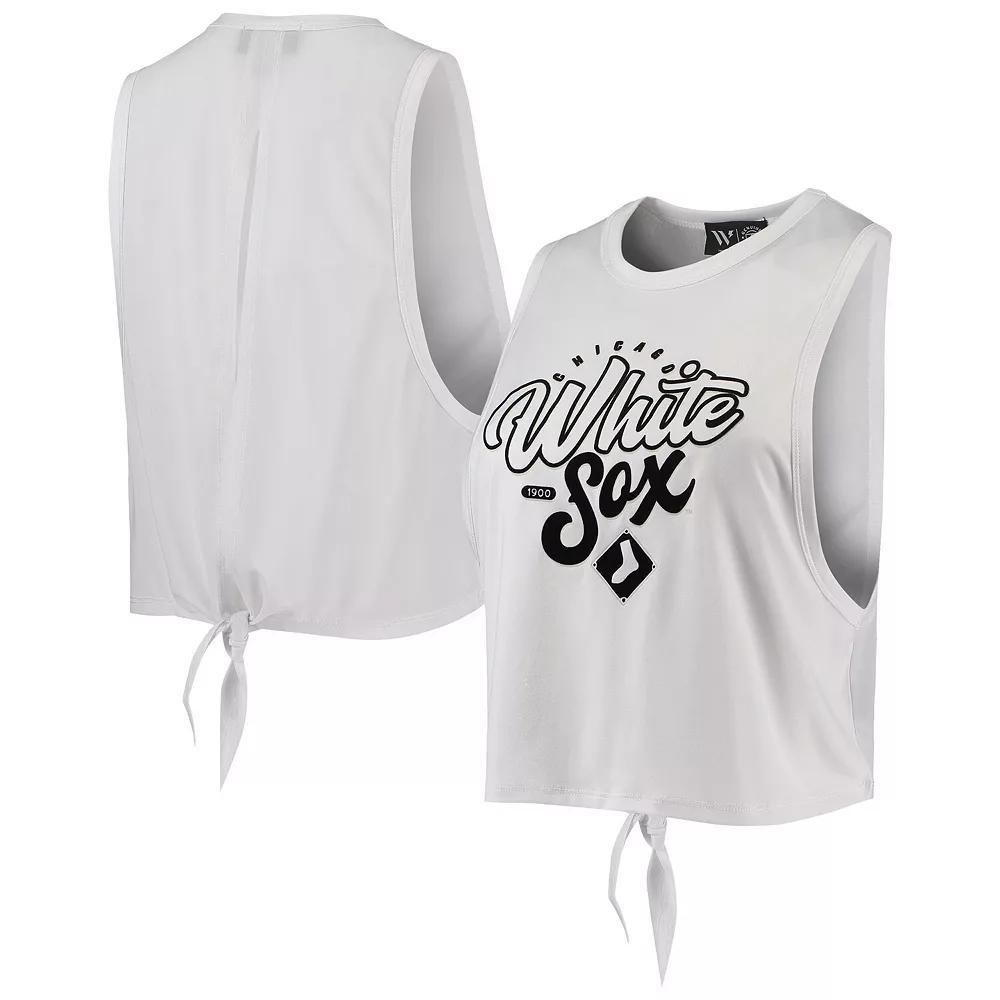 Women's The Wild Collective White Chicago White Sox Open Back Twist-Tie Tank Top, Size: XL Product Image