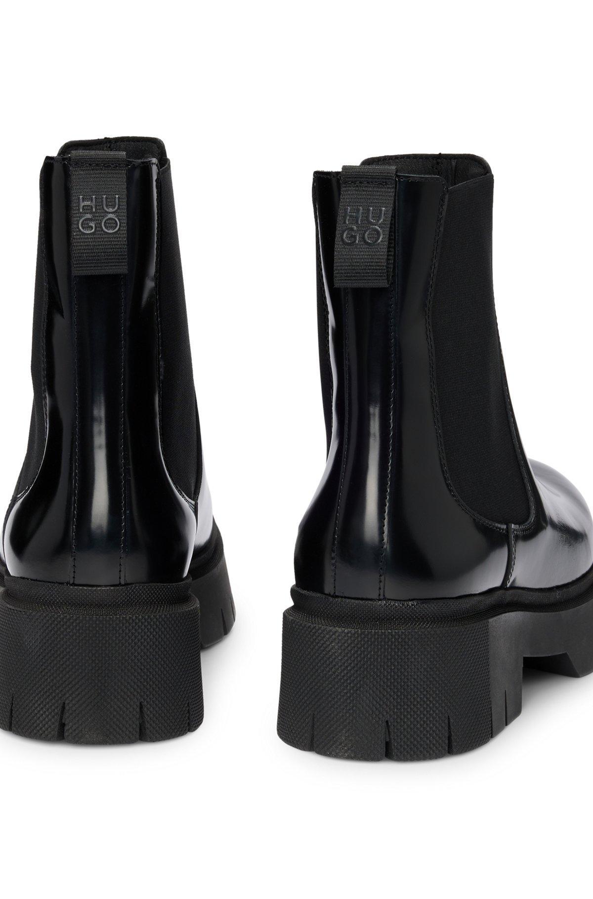Block-heel Chelsea boots in faux leather Product Image