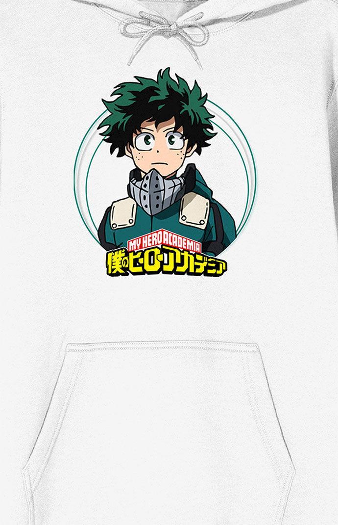Men's My Hero Academia Izuku Manga Graphic Hoodie, Size: Large, White Product Image