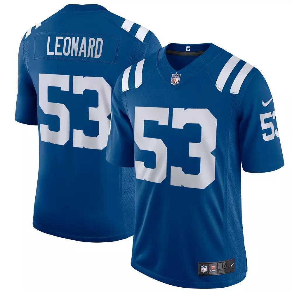 Men's Nike Shaquille Leonard Royal Indianapolis Colts Vapor Limited Jersey, Size: Small, Blue Product Image