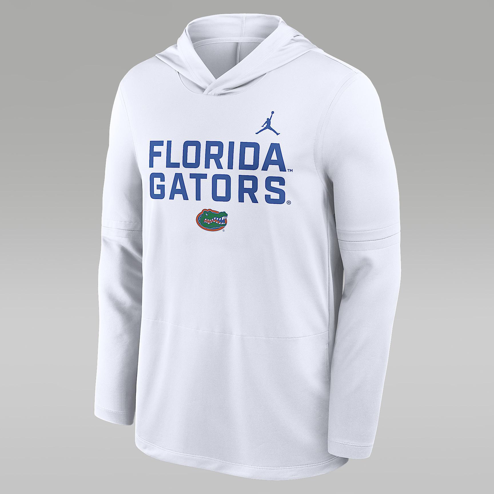 Florida Sideline Men's Jordan Brand Dri-FIT College Long-Sleeve Hooded Top Product Image