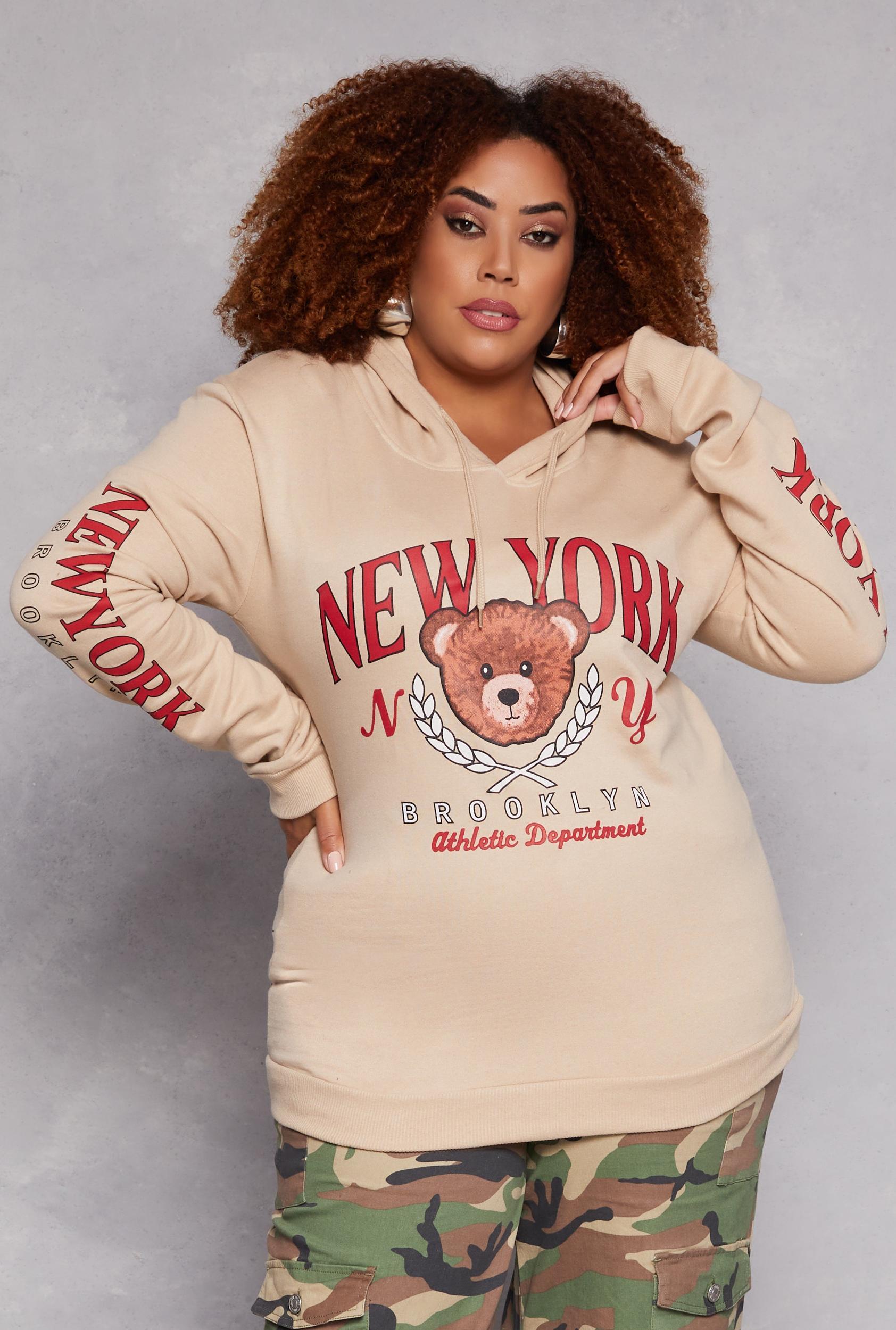 Womens Plus Size New York Brooklyn Pullover Hoodie Product Image