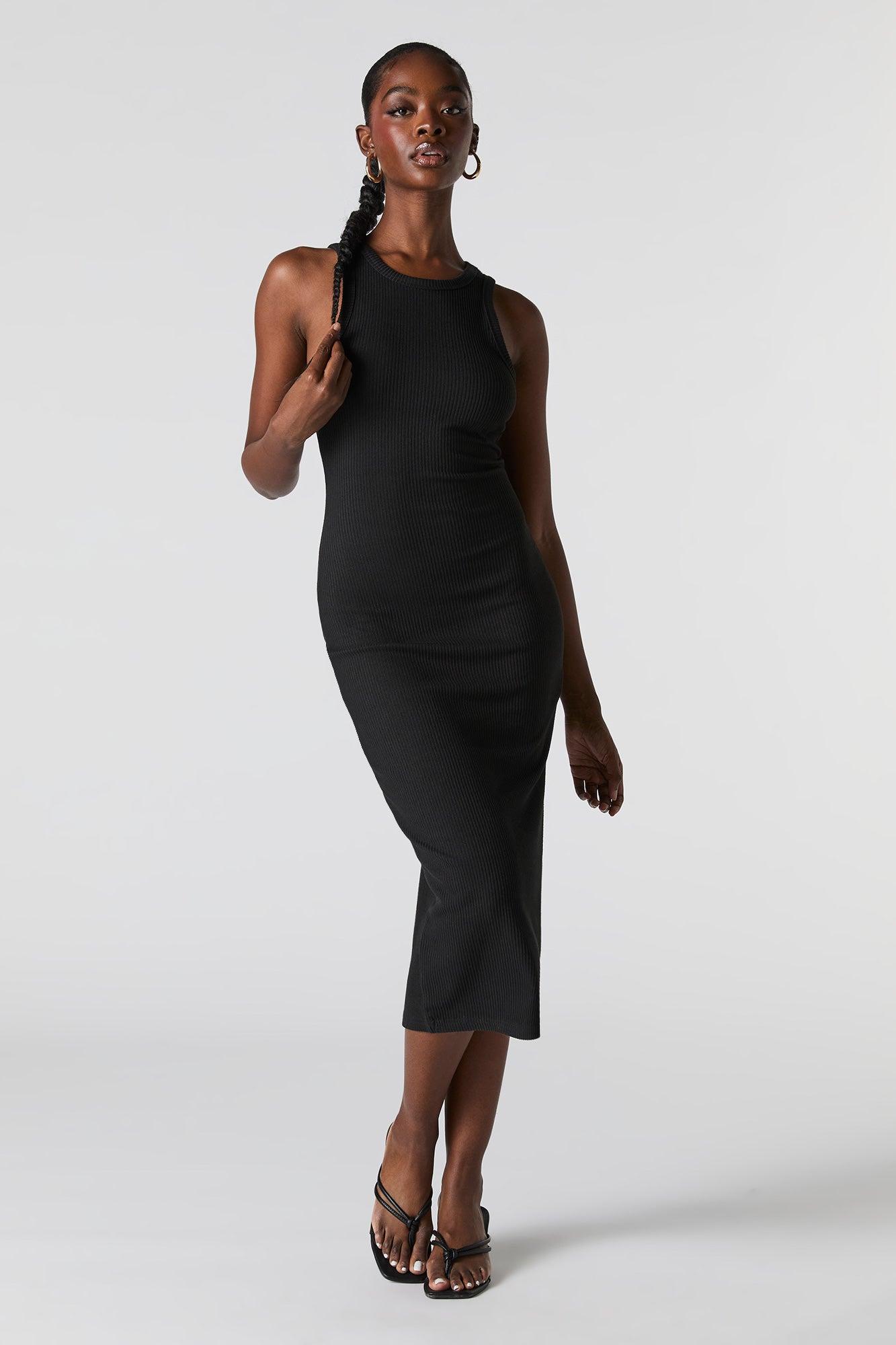 Ribbed Sleeveless Midi Dress Female Product Image