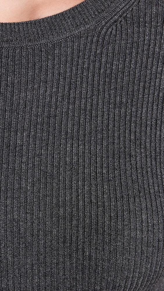 Enza Costa Silk Sweater Rib Crew Dress | Shopbop Product Image