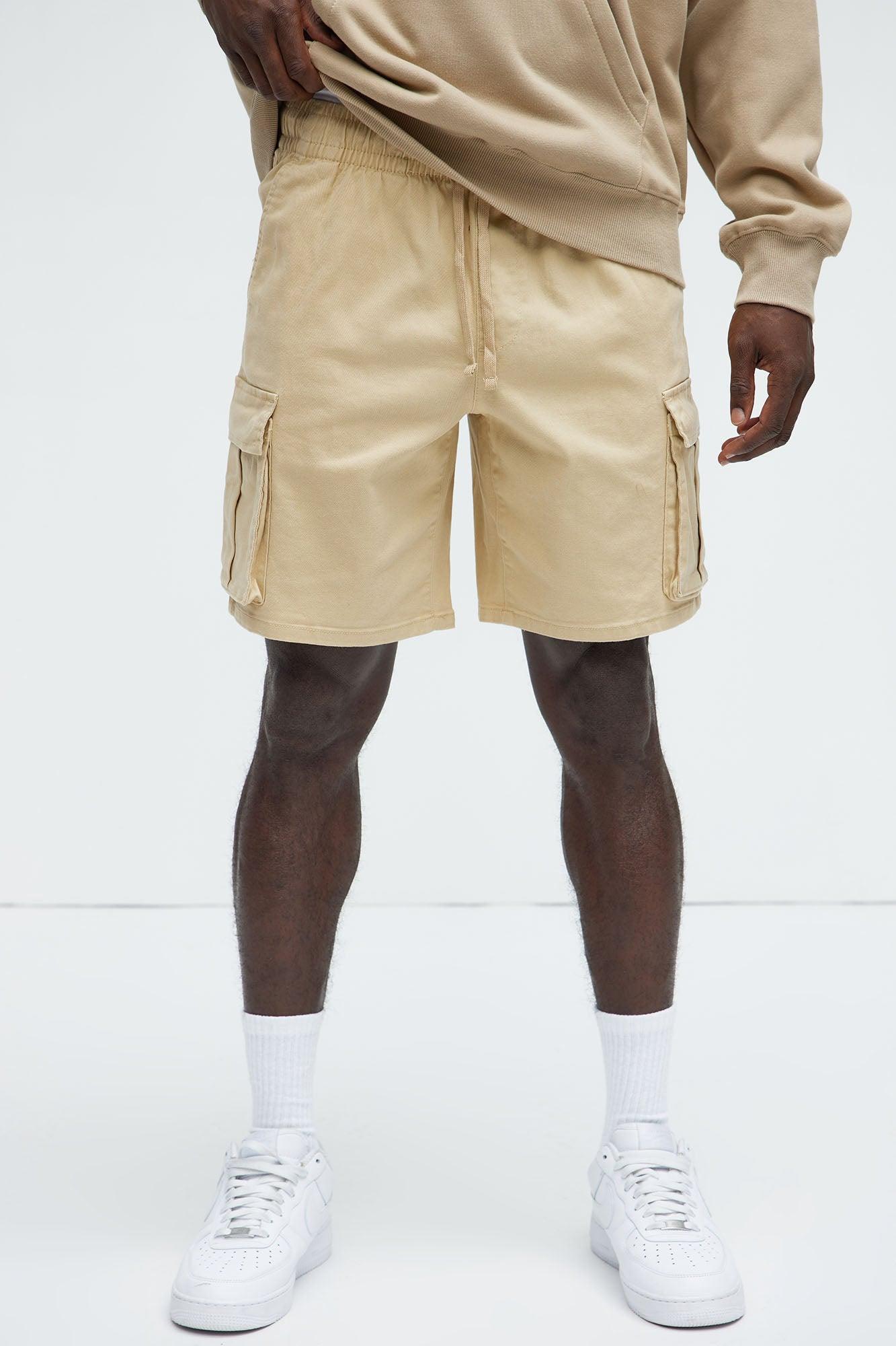 Twill Volley Cargo Shorts - Khaki Product Image