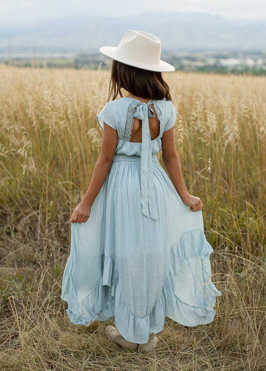 Briley Dress in Sky Blue Girls Product Image