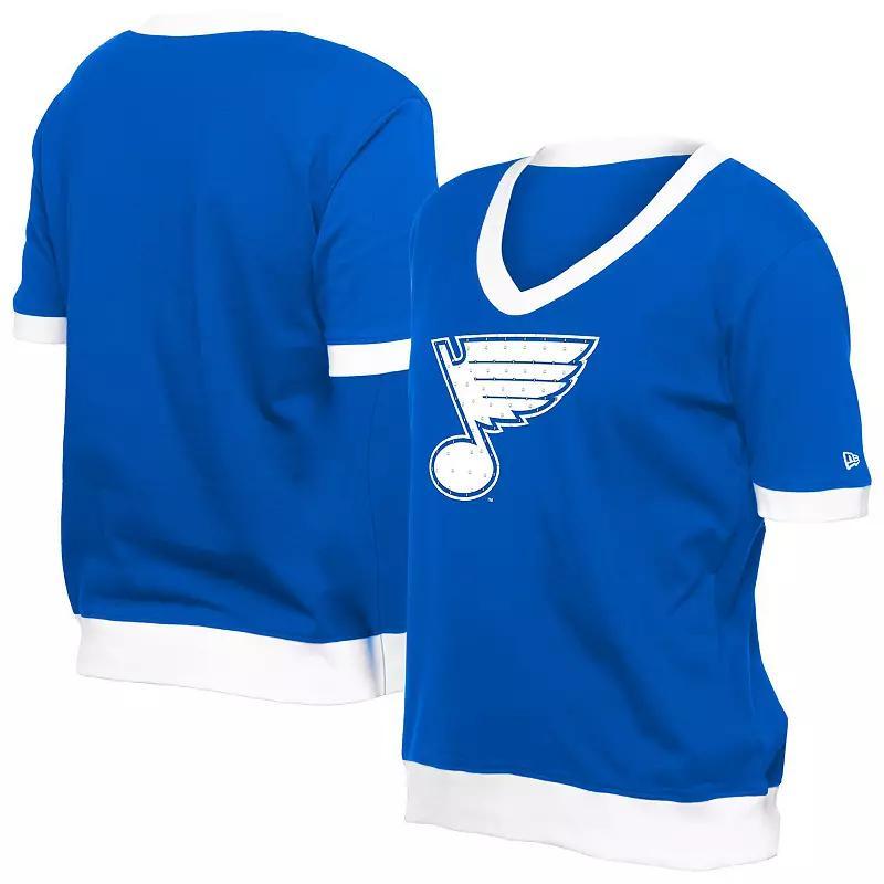 Women's New Era Blue St. Louis Blues Game Day Rhinestuds T-Shirt, Size: Small Product Image