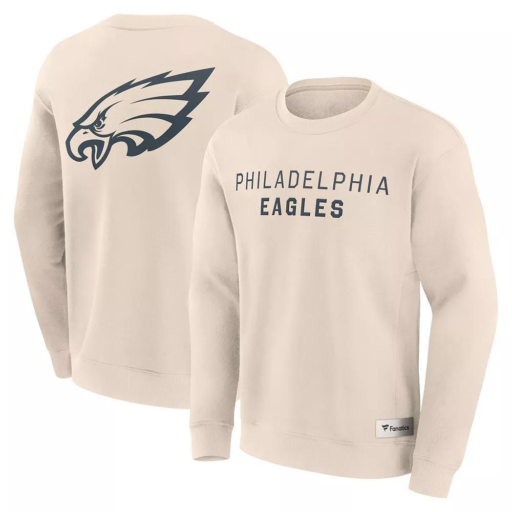Men's Fanatics Cream Philadelphia Eagles Elements Future Ground Lettering Pullover Sweatshirt, Size: 5XL, Beige Product Image