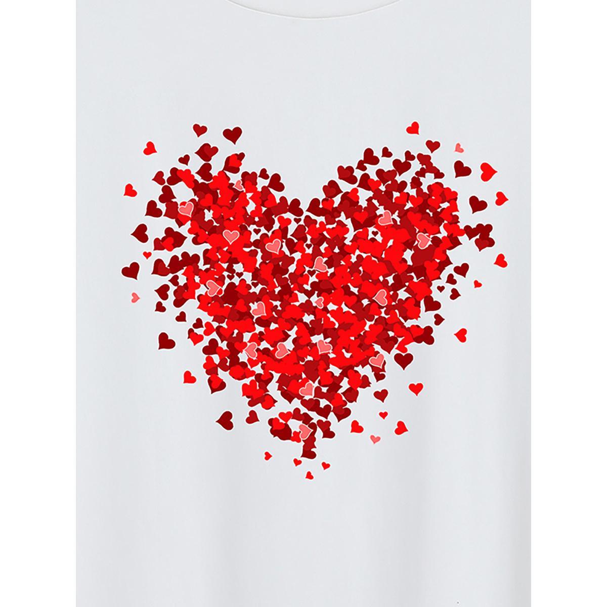 Plus Size Oh-my-Heart Round Neck T-Shirt Originalwhite Women Non Art&design Round Neck Everyday-Casual T-shirts BloomChic 26/4X Product Image