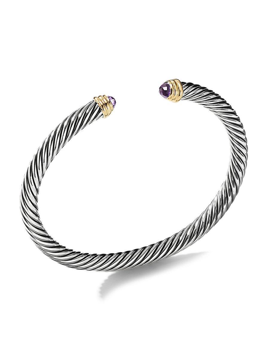 David Yurman Cable Classics Bracelet with Blue Topaz and Gold Product Image