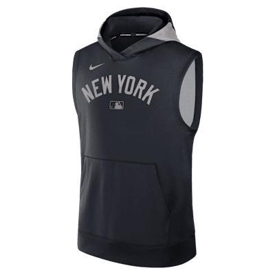 New York Yankees Authentic Collection Men’s Nike Dri-FIT MLB Sleeveless Pullover Hoodie Product Image