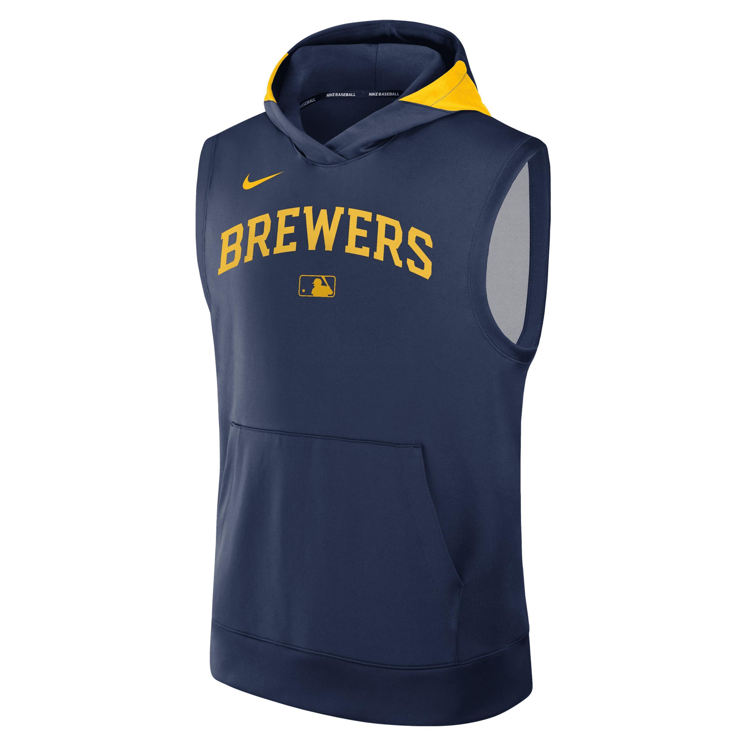 Houston Astros Authentic Collection Menâs Nike Men's Dri-FIT MLB Sleeveless Pullover Hoodie Product Image
