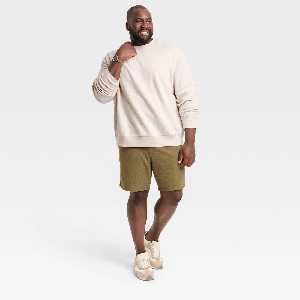 Men's Pullover Sweatshirt - Goodfellow & Co™ Black M: Crew Neck, Midweight Fleece, Product Image