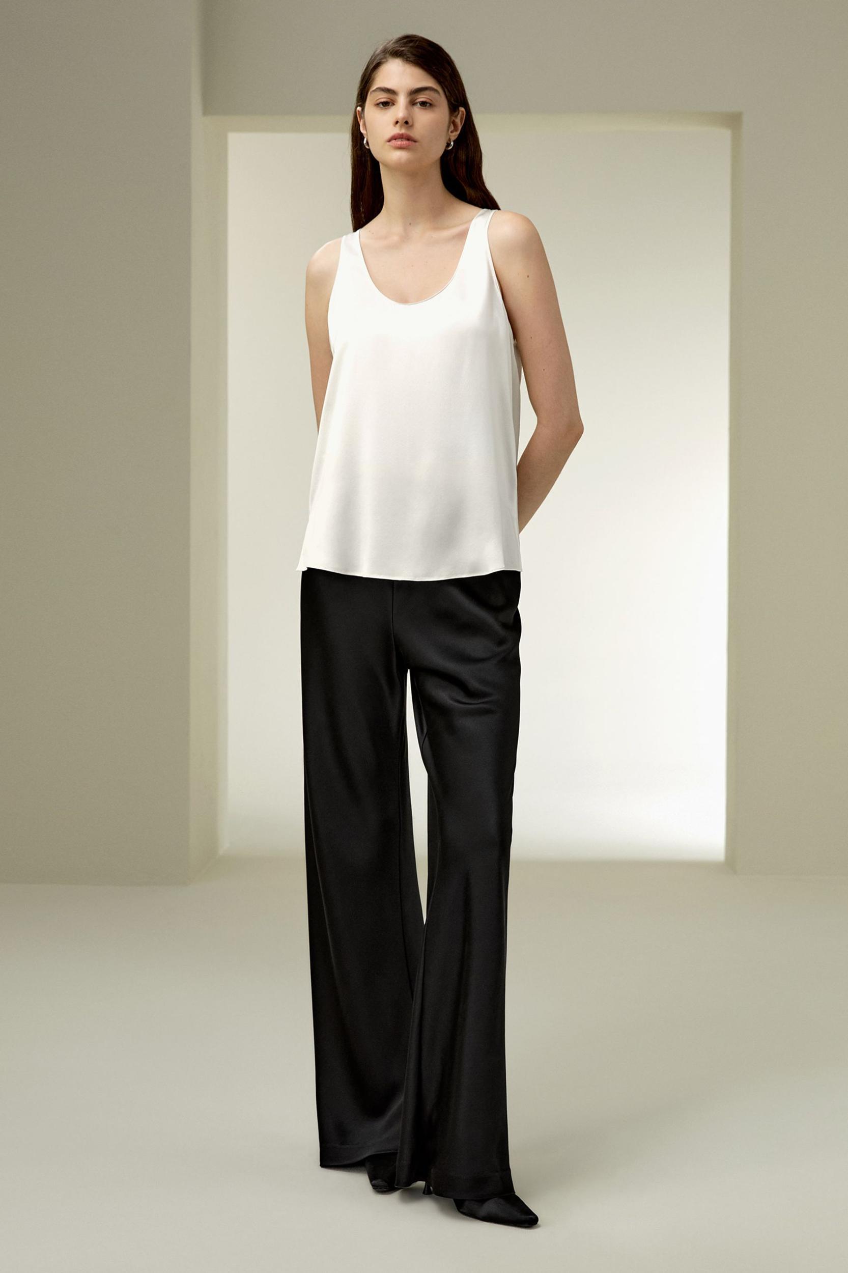 Relaxed Silk U-neck Tank Product Image