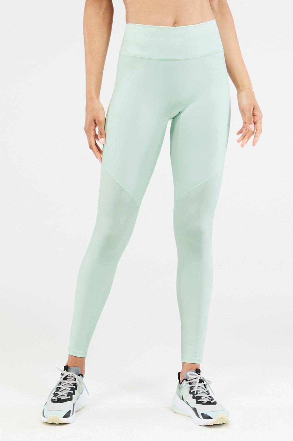 Fabletics Anywhere High-Waisted Legging Womens Ice Cube/Hazy Iris Logo plus Size 4X Product Image