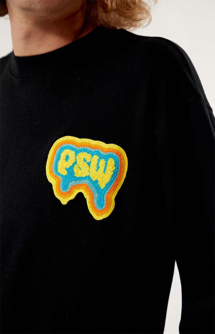 Mens Chenille Patch Crew Neck Sweatshirt Product Image