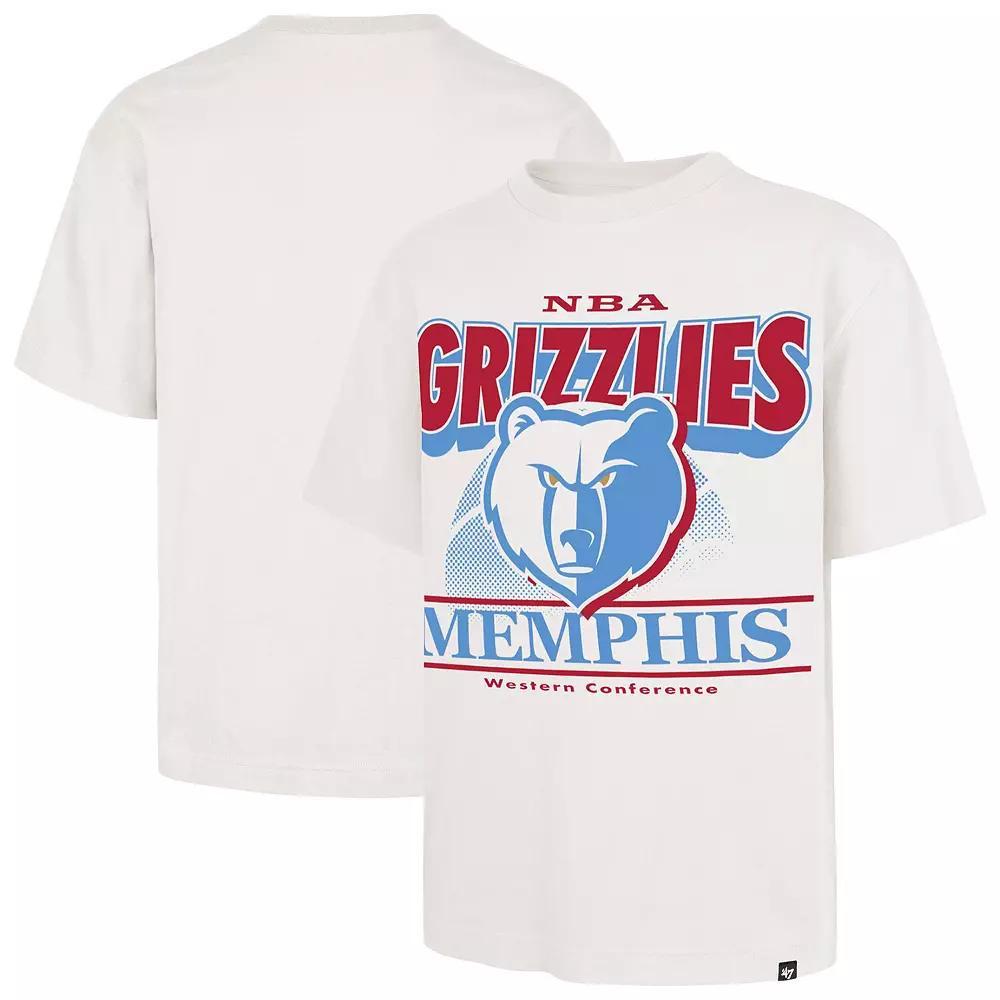 Men's '47  White Memphis Grizzlies City Edition Shifty Foundation T-Shirt, Size: 2XL, Grz White Product Image
