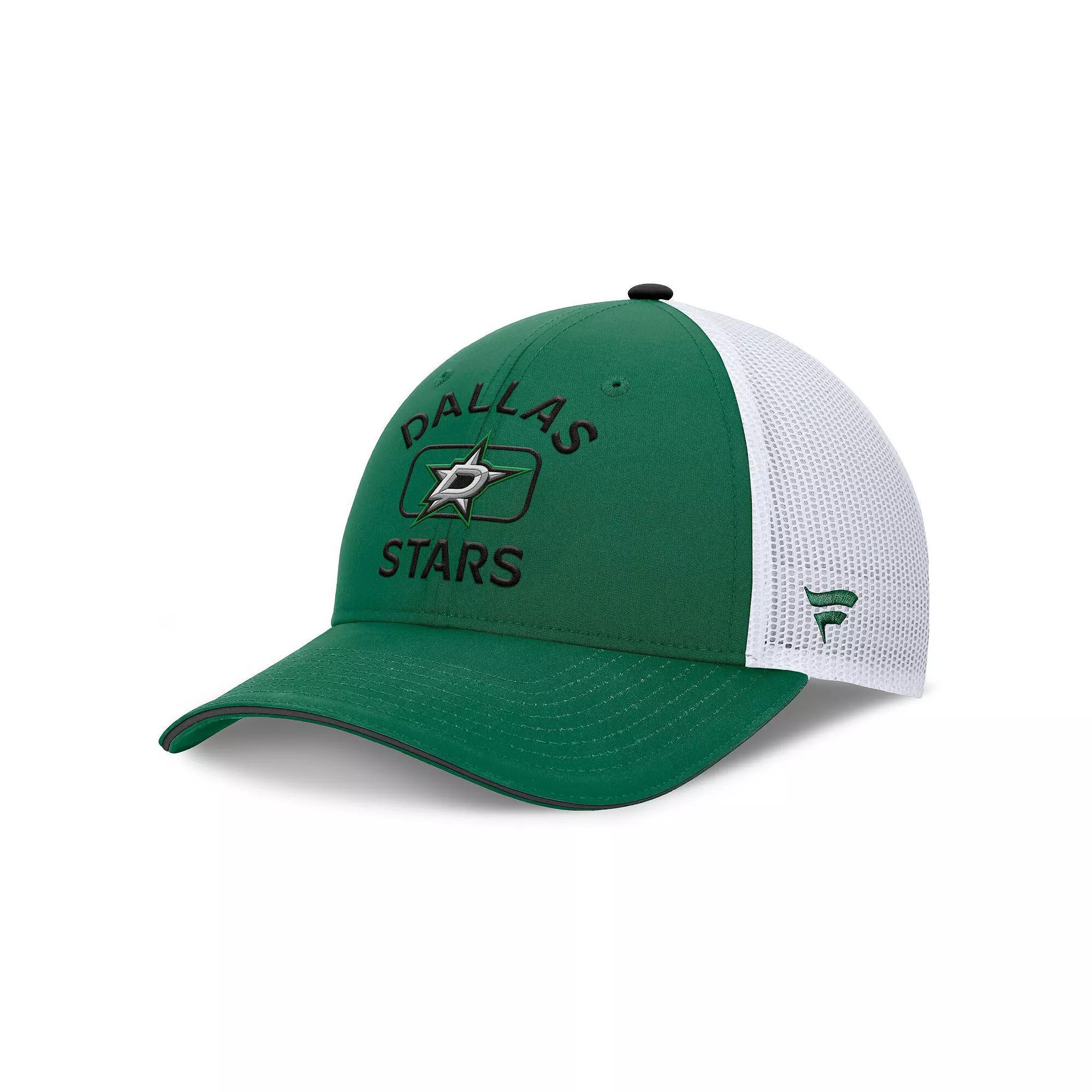 Men's Fanatics Kelly Green/White Dallas Stars Authentic Pro Rink Trucker Hat, Str Green Product Image
