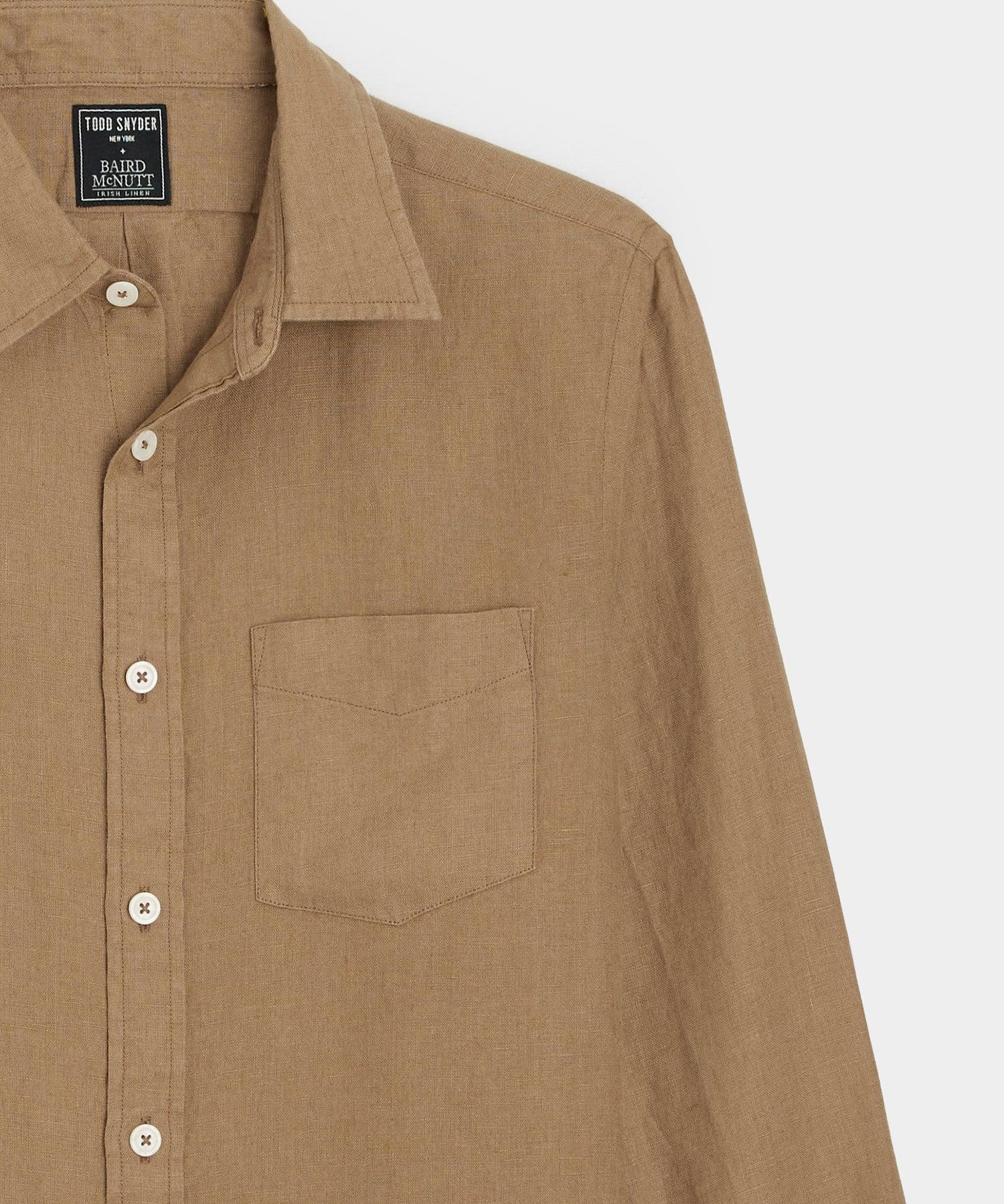 Sea Soft Irish Linen Point Collar Shirt Product Image