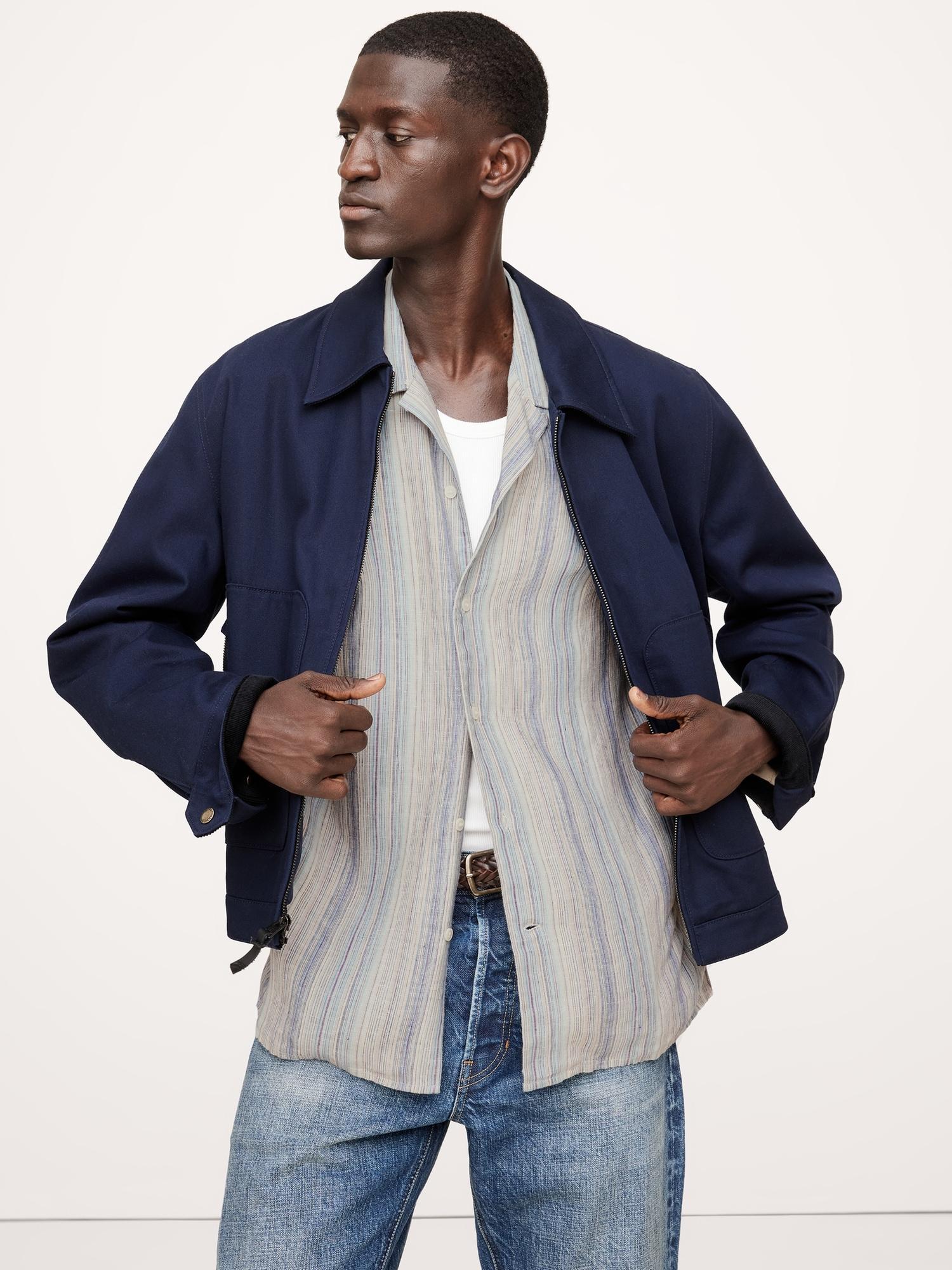 Standard-Fit Linen Resort Shirt Product Image