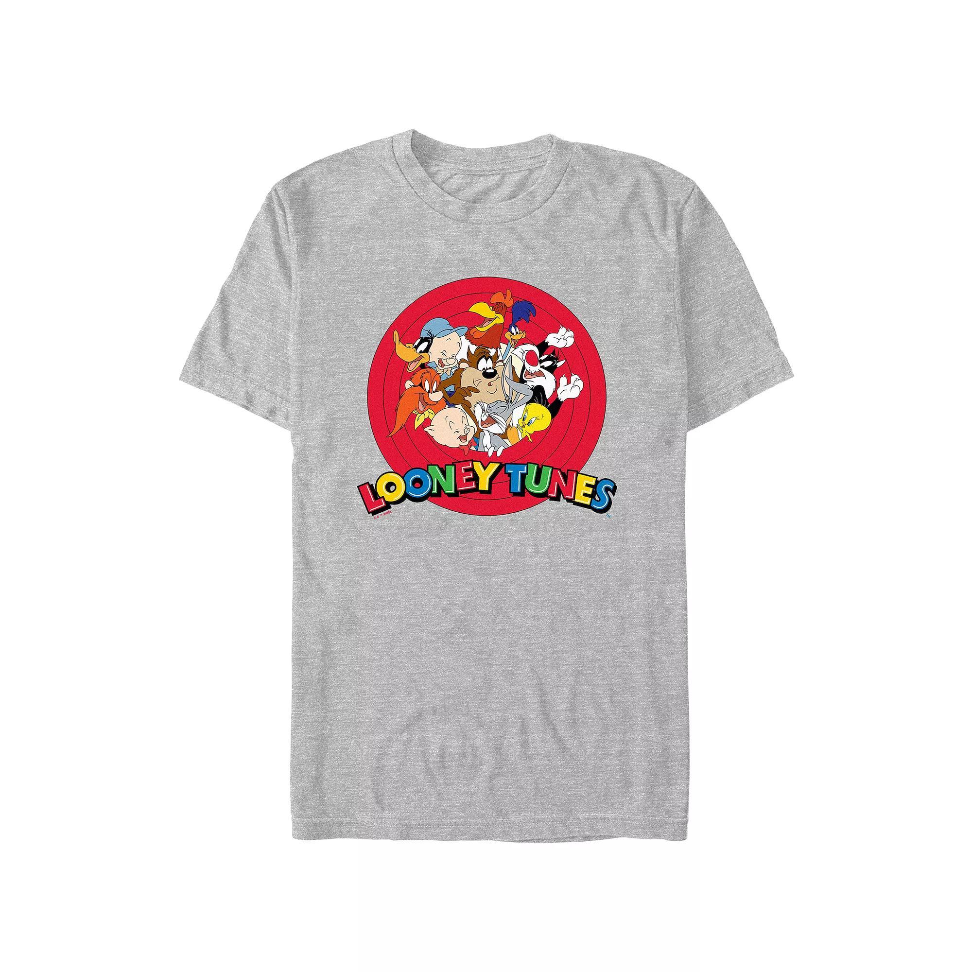 Juniors' Looney Tunes Happy Friends Boyfriend Graphic Tee, Women's, Size: Medium, Athletic Grey Product Image