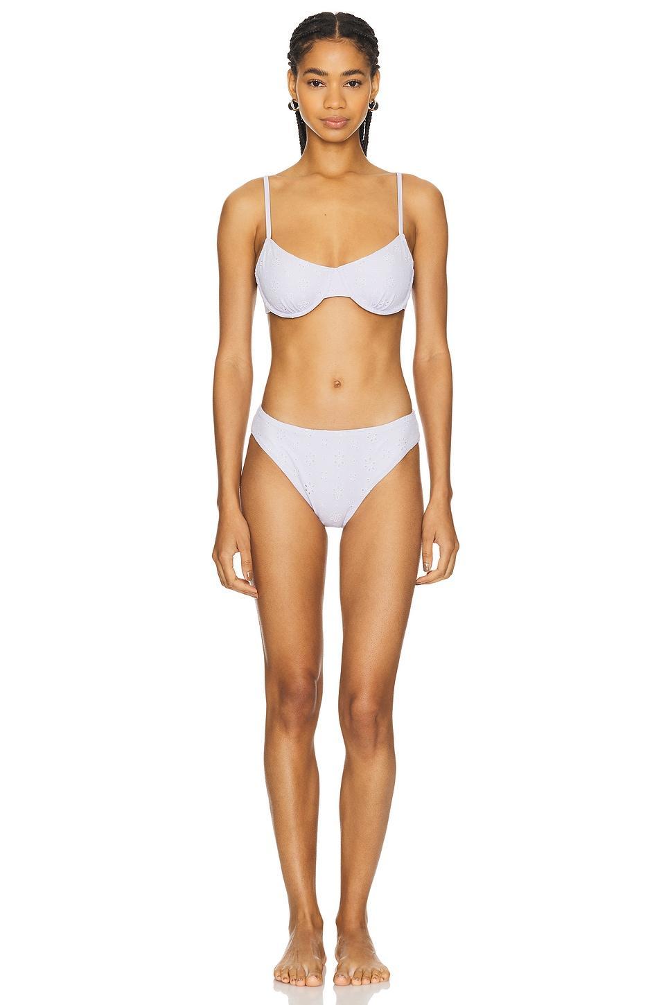 The Daphne Bikini Top Solid & Striped Product Image